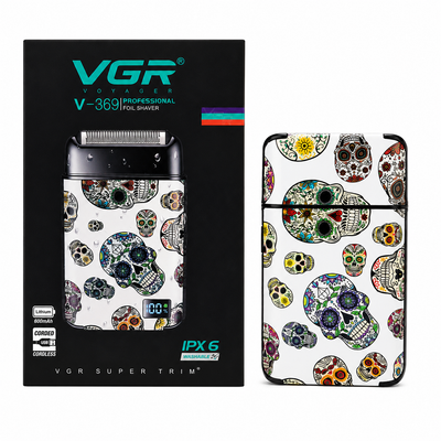 VGR Afeitadora Profesional V-369 Diseño Calavera