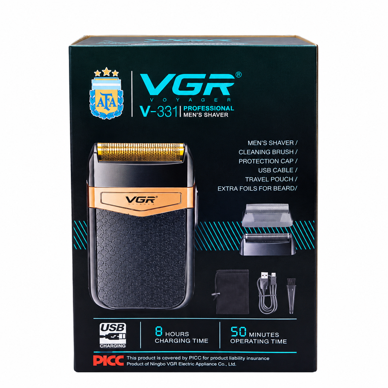 Afeitadora VGR V-331 Recargable Resistente al Agua IPX4