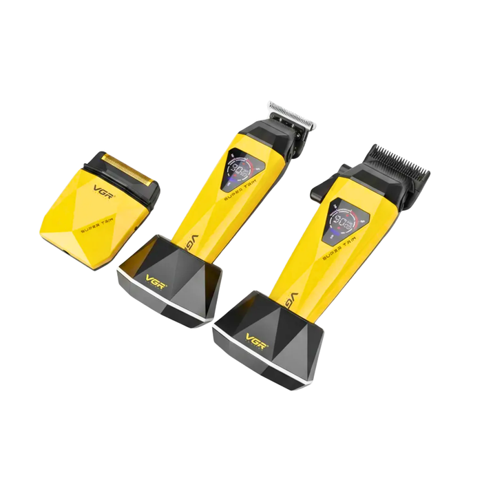 Barber Combo VGR Prof V877S3 Diamante 9000 RPM Dorado