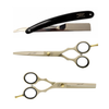 Set Tijeras Henbor Corte y Pulir Blanco con Porta Navaja Negro