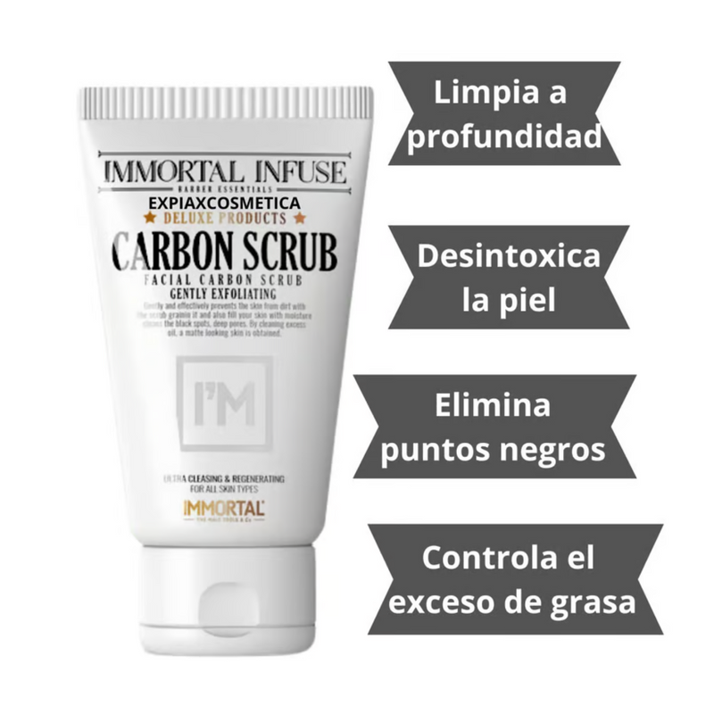 IMMORTAL NYC Mascarilla Carbon Scrub Facial Exfoliante 150Ml