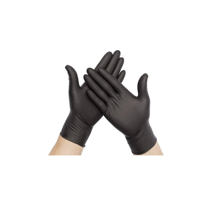 Guantes De Nitrilo Negro Clean Carrier 100un Talla M