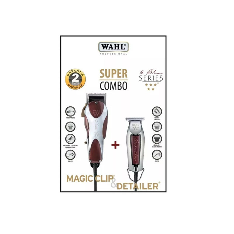 Wahl Combo Magic Clip Con Cable+ Detailer Patillera Trimmer