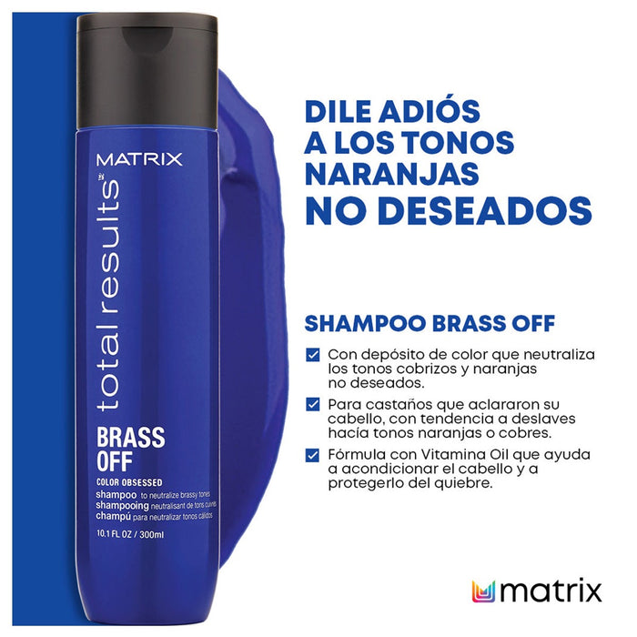 Shampoo Azul Matizador Castaños-Rubios Brass Off 300 ml